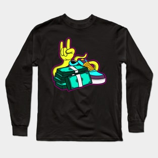 free money cartoon Long Sleeve T-Shirt